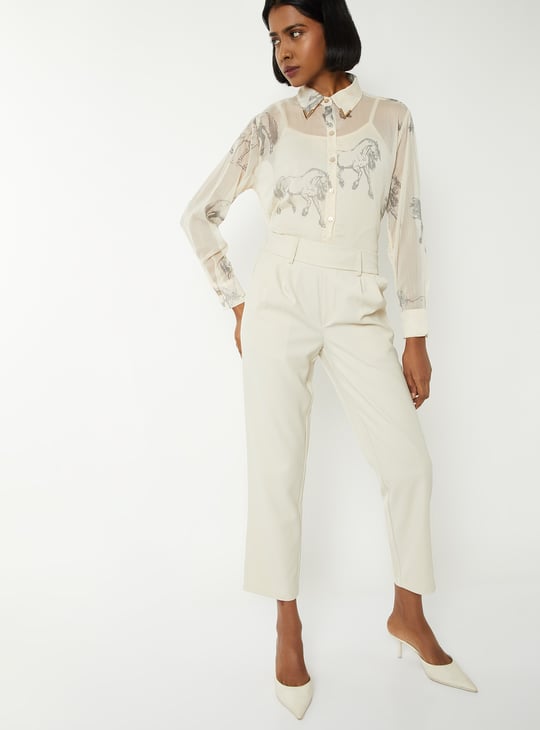 Women Woven Shirt with Camisole