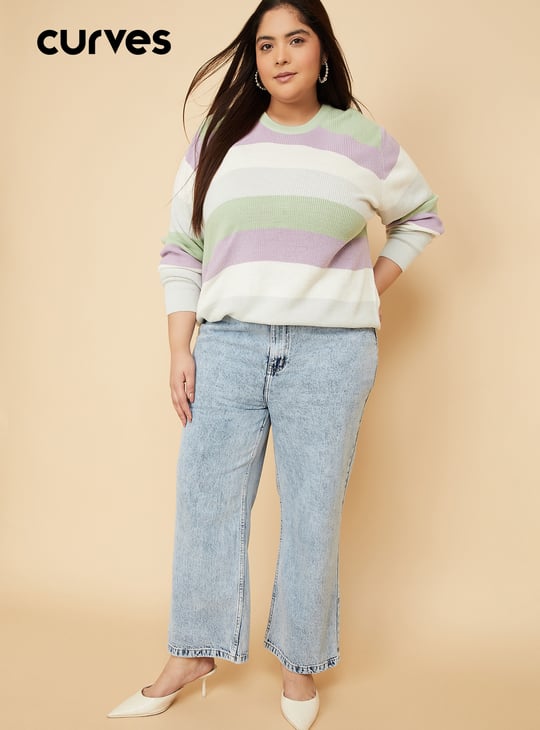 Women Striped Slim Fit Sweater