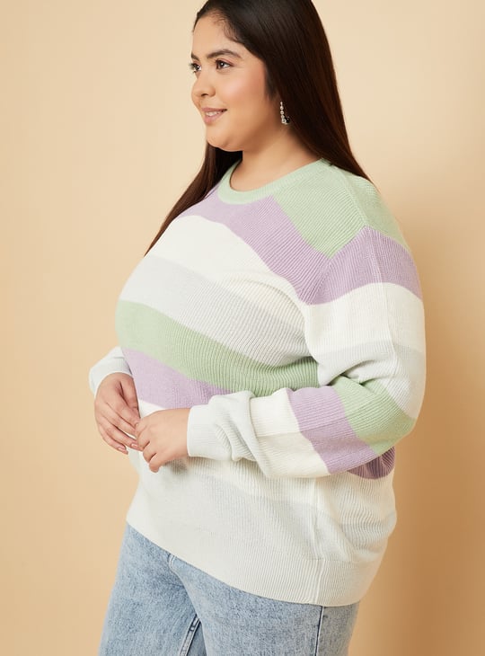 Women Striped Slim Fit Sweater