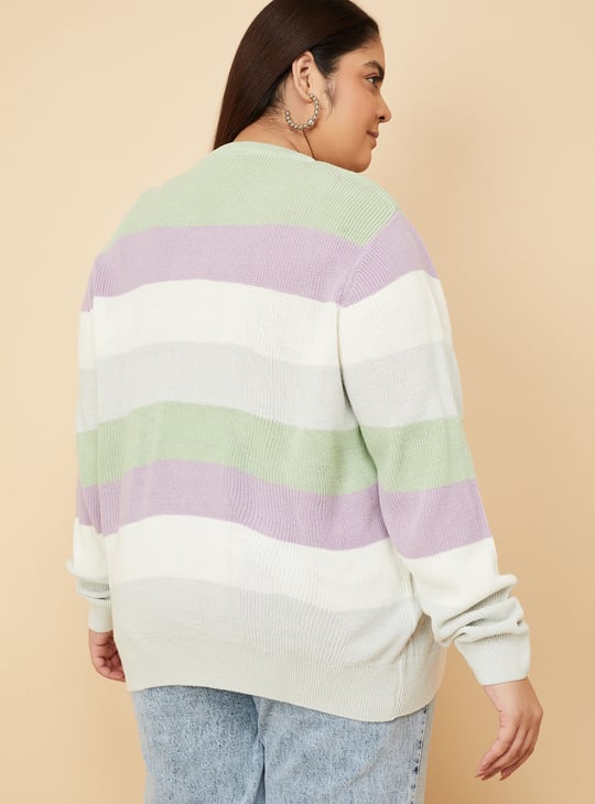 Women Striped Slim Fit Sweater