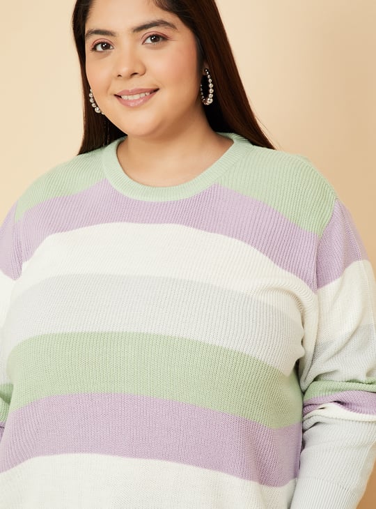 Women Striped Slim Fit Sweater