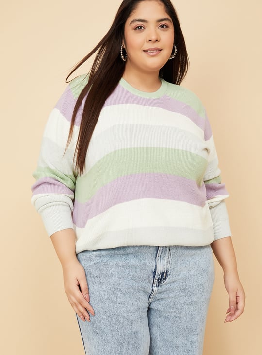 Women Striped Slim Fit Sweater