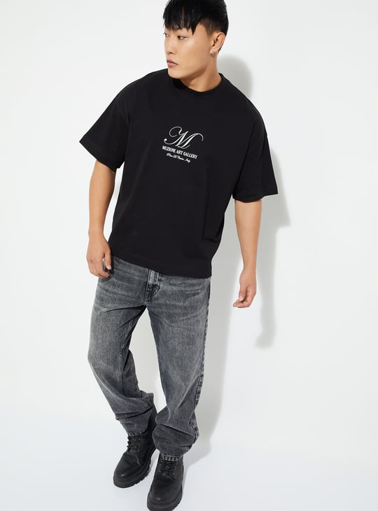 URB_N Men Boxy Fit Back Graphic T-shirt
