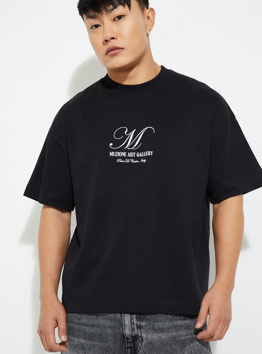 URB_N Men Boxy Fit Back Graphic T-shirt