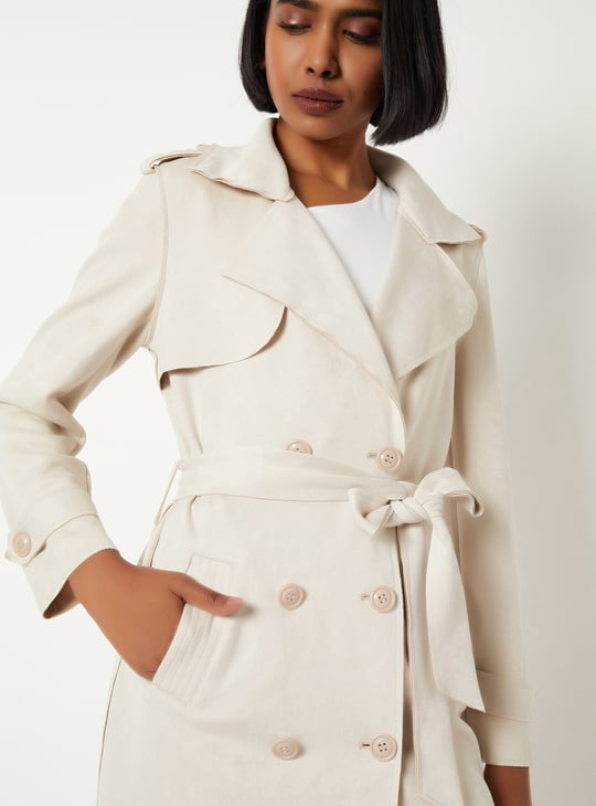Women Textured Trench Coat
