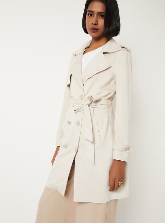 Women Textured Trench Coat