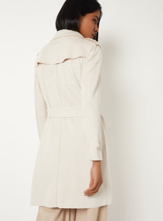 Women Textured Trench Coat