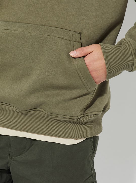 URB_N Men Knit Hooded Oversized Sweatshirt