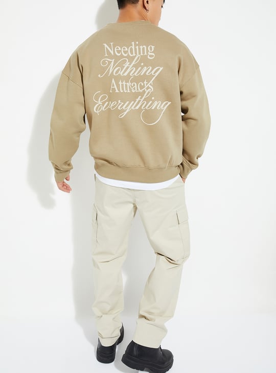 URB_N Men Printed Oversized Sweatshirt