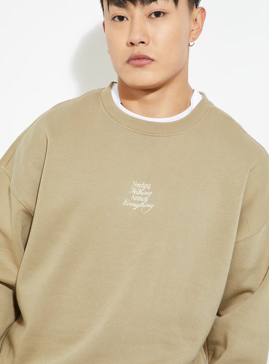URB_N Men Printed Oversized Sweatshirt