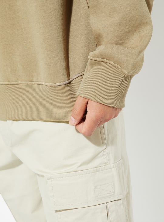 URB_N Men Printed Oversized Sweatshirt