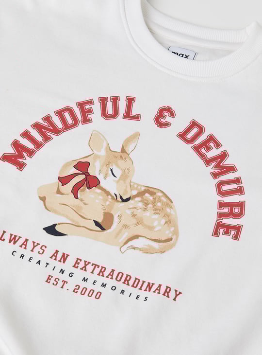 Girls Graphic Print Sweatshirt