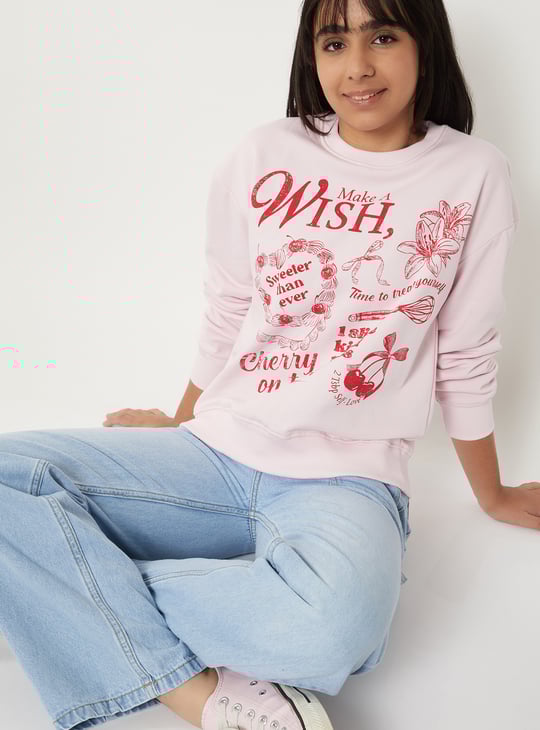 Girls Printed Sweatshirt