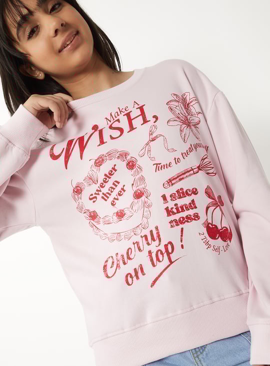 Girls Printed Sweatshirt