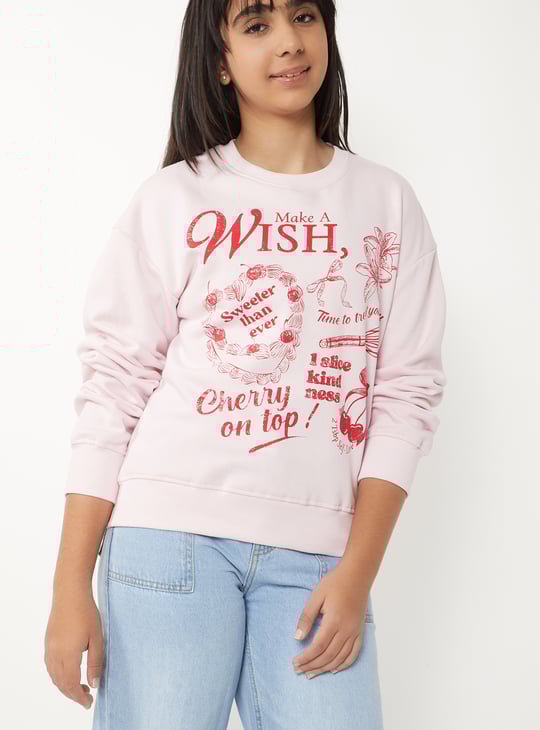 Girls Printed Sweatshirt