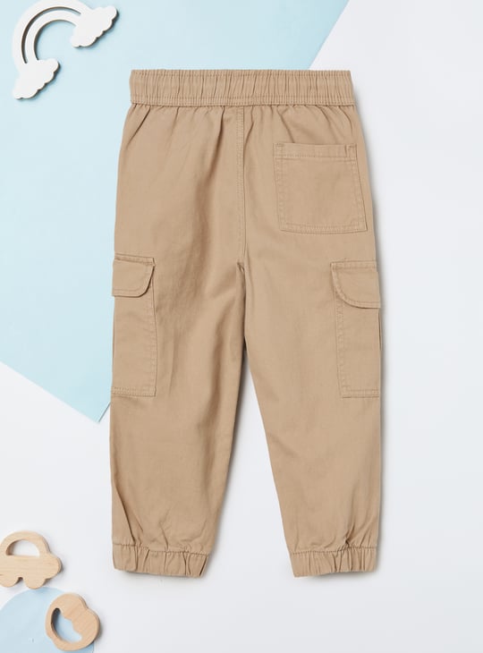 Boys Textured Cargo Joggers