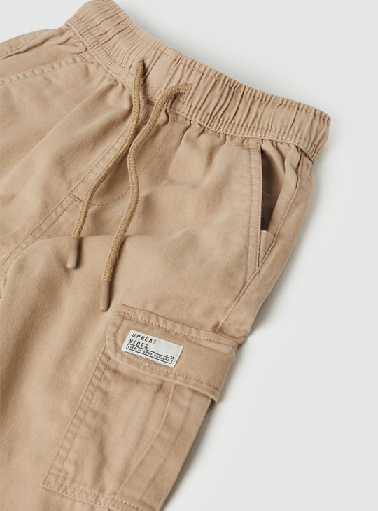 Boys Textured Cargo Joggers