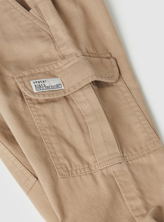 Boys Textured Cargo Joggers