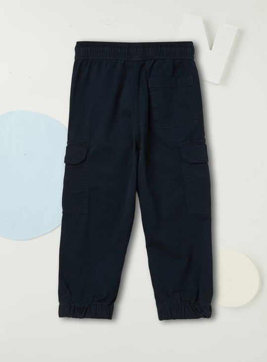 Boys Solid Cargo Joggers