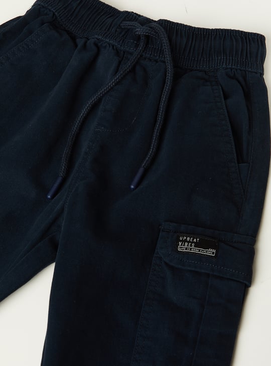 Boys Solid Cargo Joggers