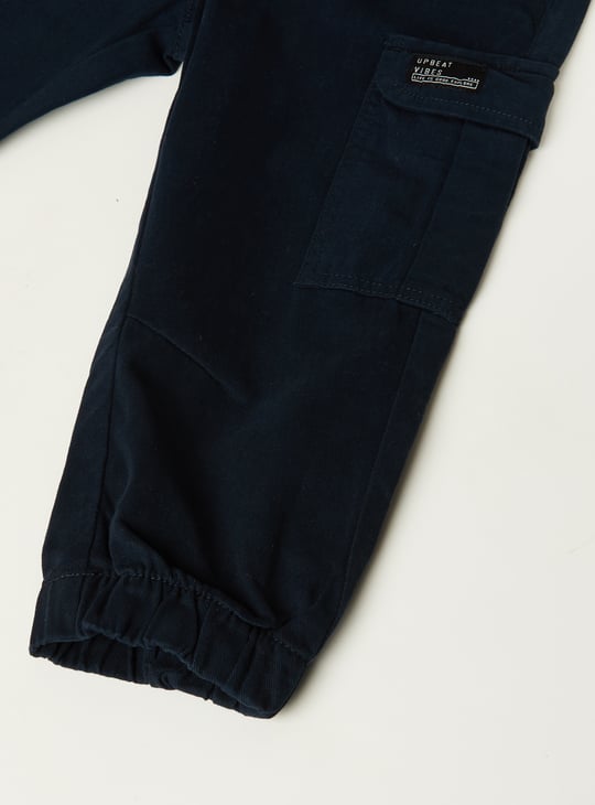 Boys Solid Cargo Joggers