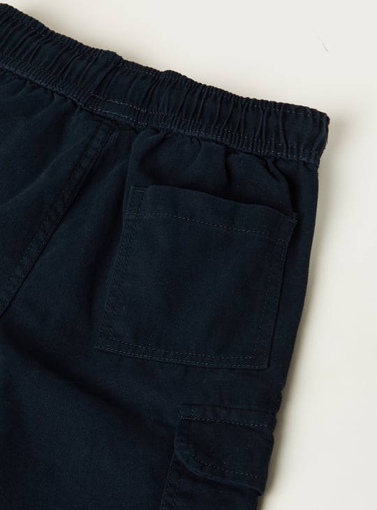 Boys Solid Cargo Joggers