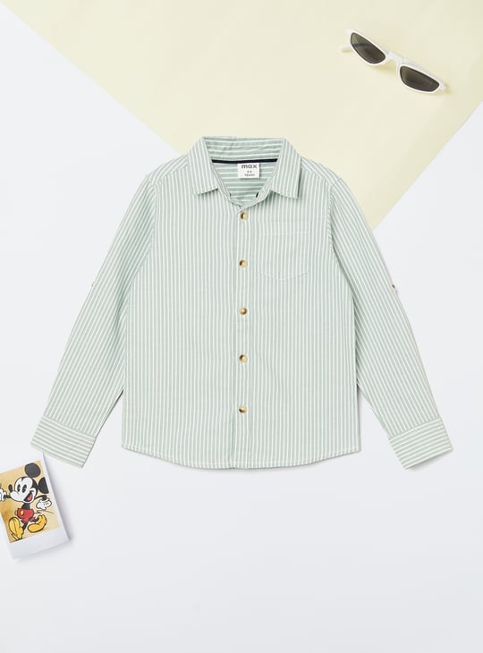 Boys Striped Oversized Fit Shirt