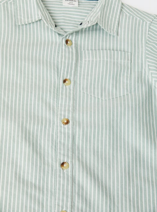Boys Striped Oversized Fit Shirt