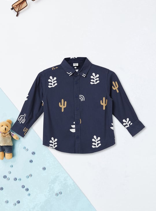 Boys Printed Oversized Shirt | Printed