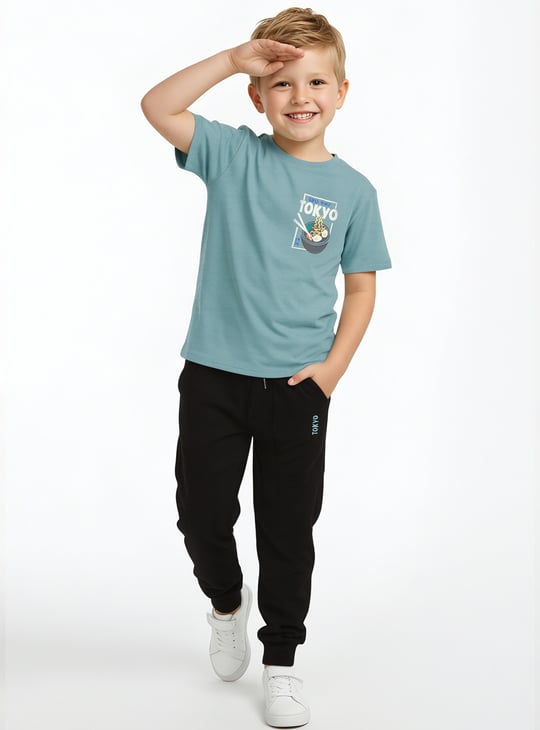 Boys Printed Oversized Joggers Set