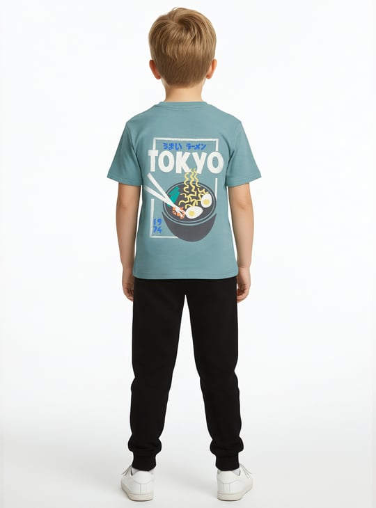 Boys Printed Oversized Joggers Set