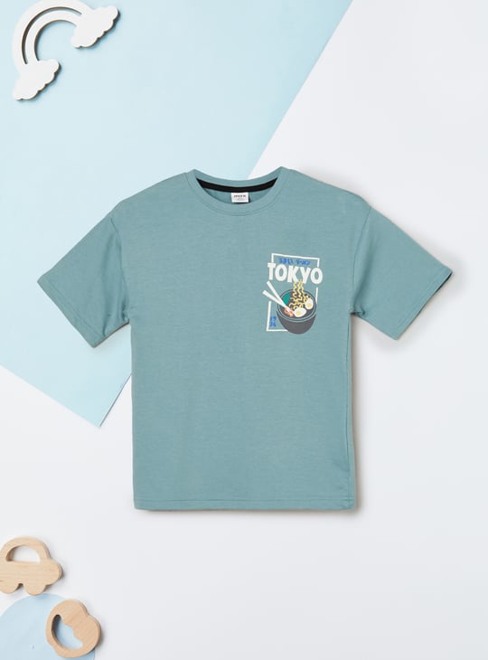 Boys Printed Oversized Joggers Set