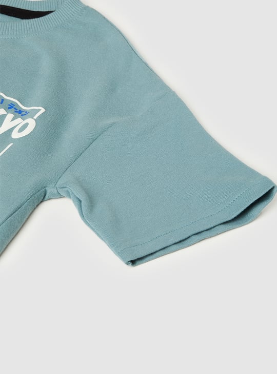 Boys Printed Oversized Joggers Set