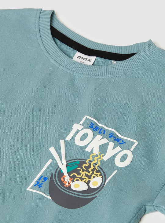 Boys Printed Oversized Joggers Set