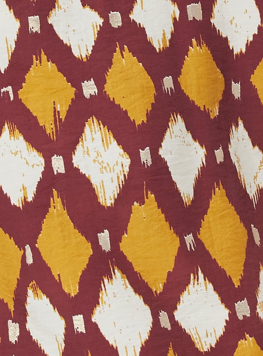 Women Printed Knotted A-line Dress