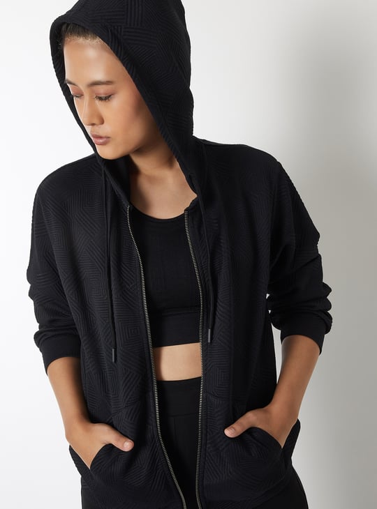 Women Knit Hooded Jacket
