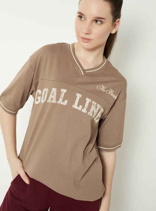 Women Oversized Printed Active T-shirt