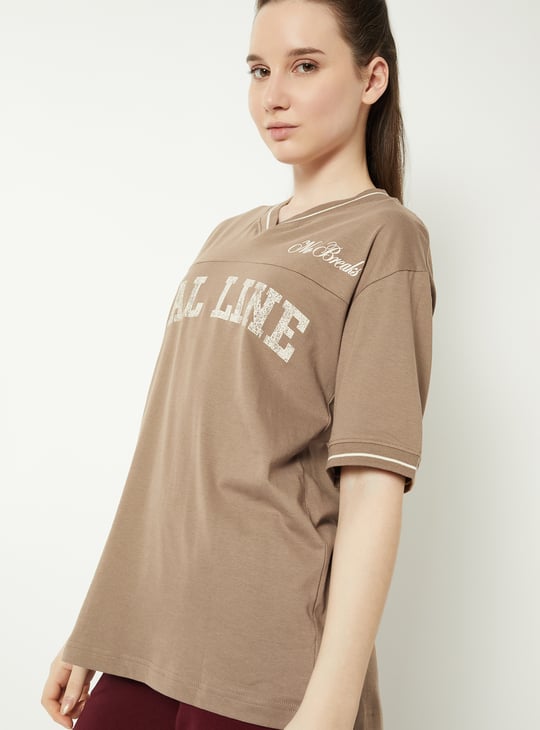 Women Oversized Printed Active T-shirt