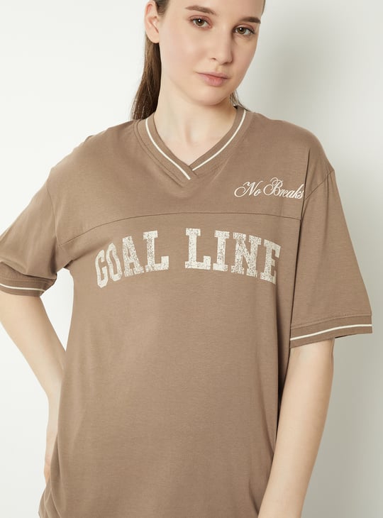 Women Oversized Printed Active T-shirt