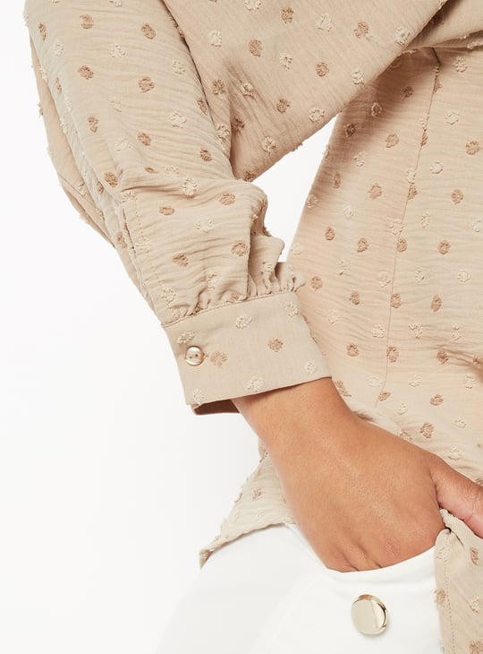 Women Swiss Dot Regular Fit Shirt