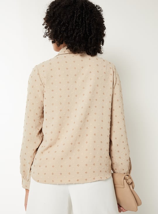 Women Swiss Dot Regular Fit Shirt