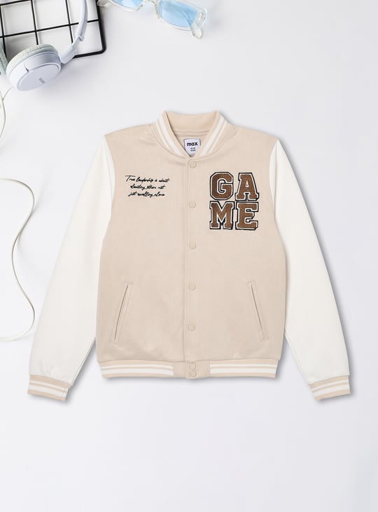 Boys Colourblock Varsity Jacket