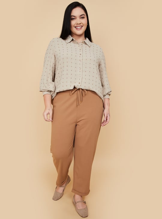 Women Swiss Dot Regular Fit Shirt