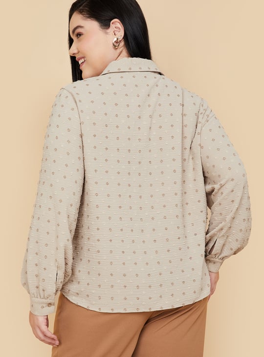 Women Swiss Dot Regular Fit Shirt