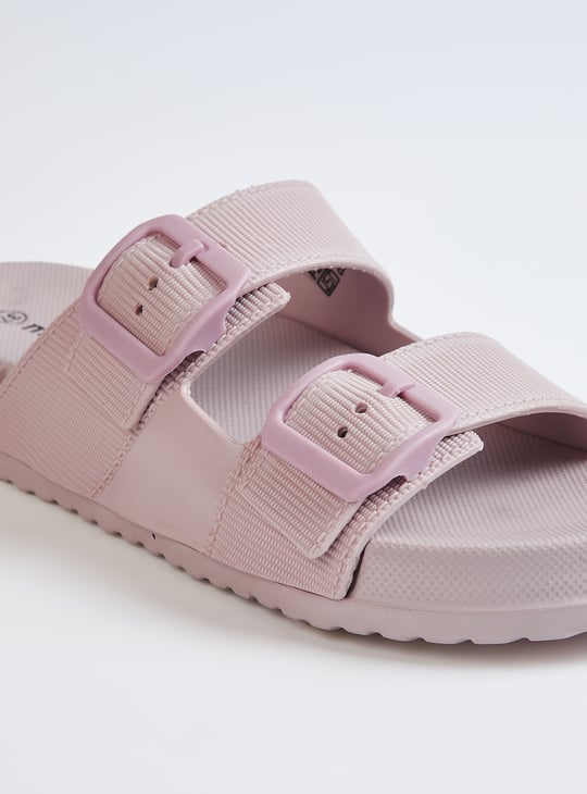 Women Dual Strap Flats with Buckles