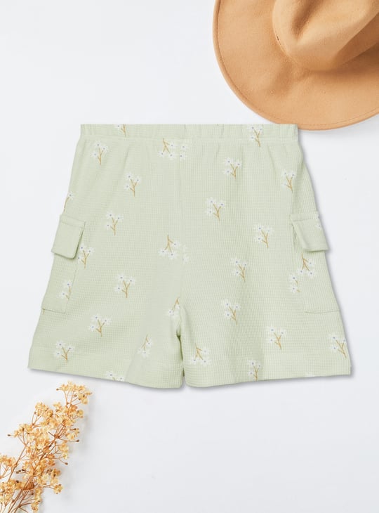 Girls Printed Shorts Set