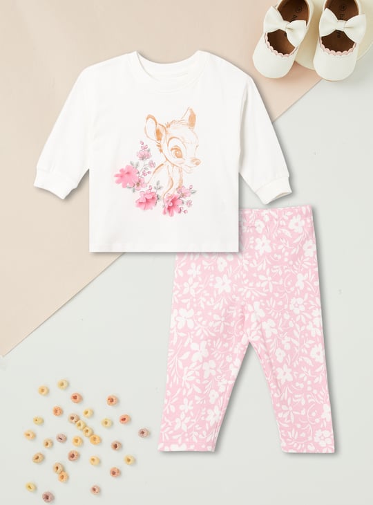 Girls Printed Leggings Set