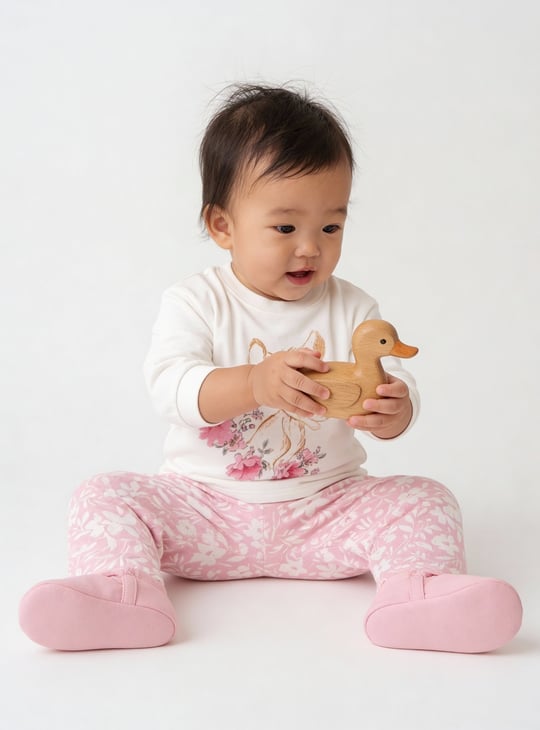 Girls Printed Leggings Set