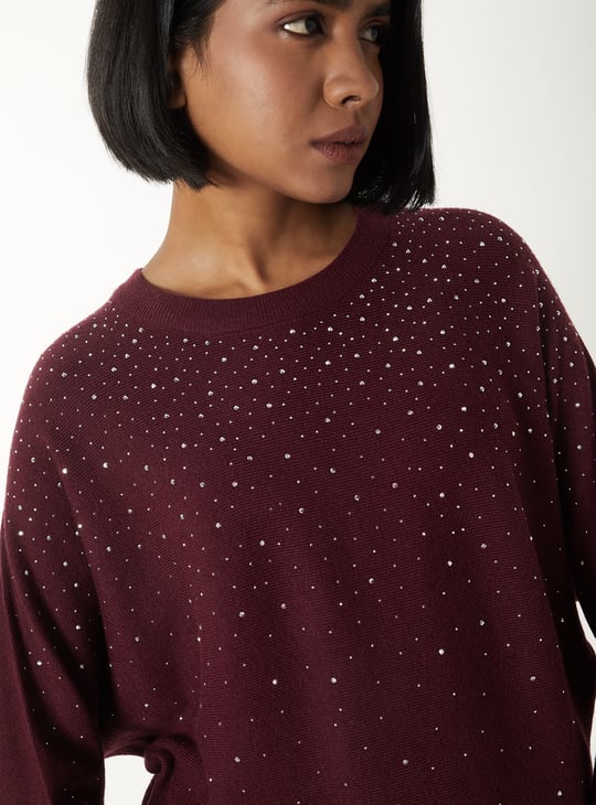 Women Embellished Sweater