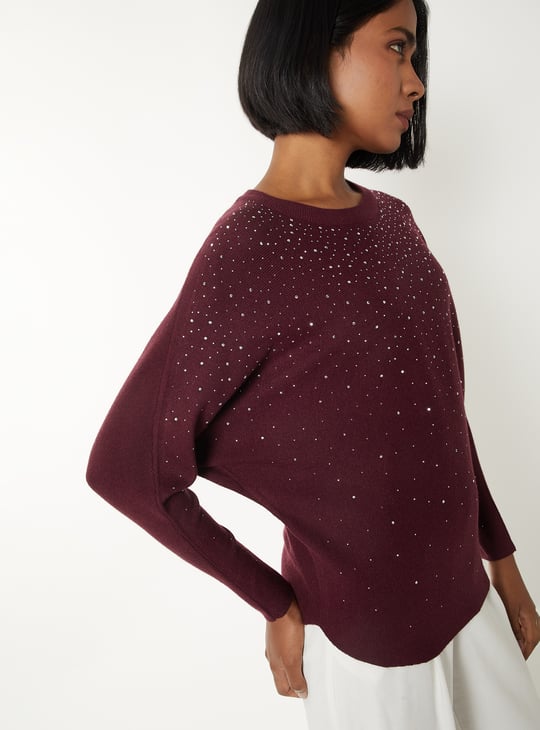 Women Embellished Sweater